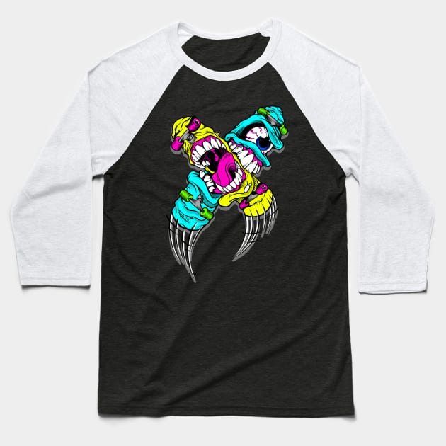 Skateboard Dragon Baseball T-Shirt by KILLERZ